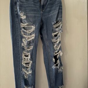 Distressed Blue Women's Jeans